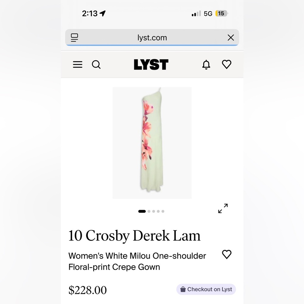 10 Crosby Derek Lam Green one shoulder dress